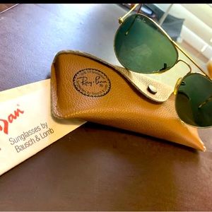 Rayban Aviator Glasses Vintage With Wrap Around The Ear Originals 36 Years Old!!